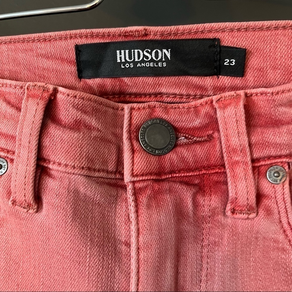 NWT Hudson Jeans Nico Mid Rise Super Skinny red Jeans - Picture 6 of 11